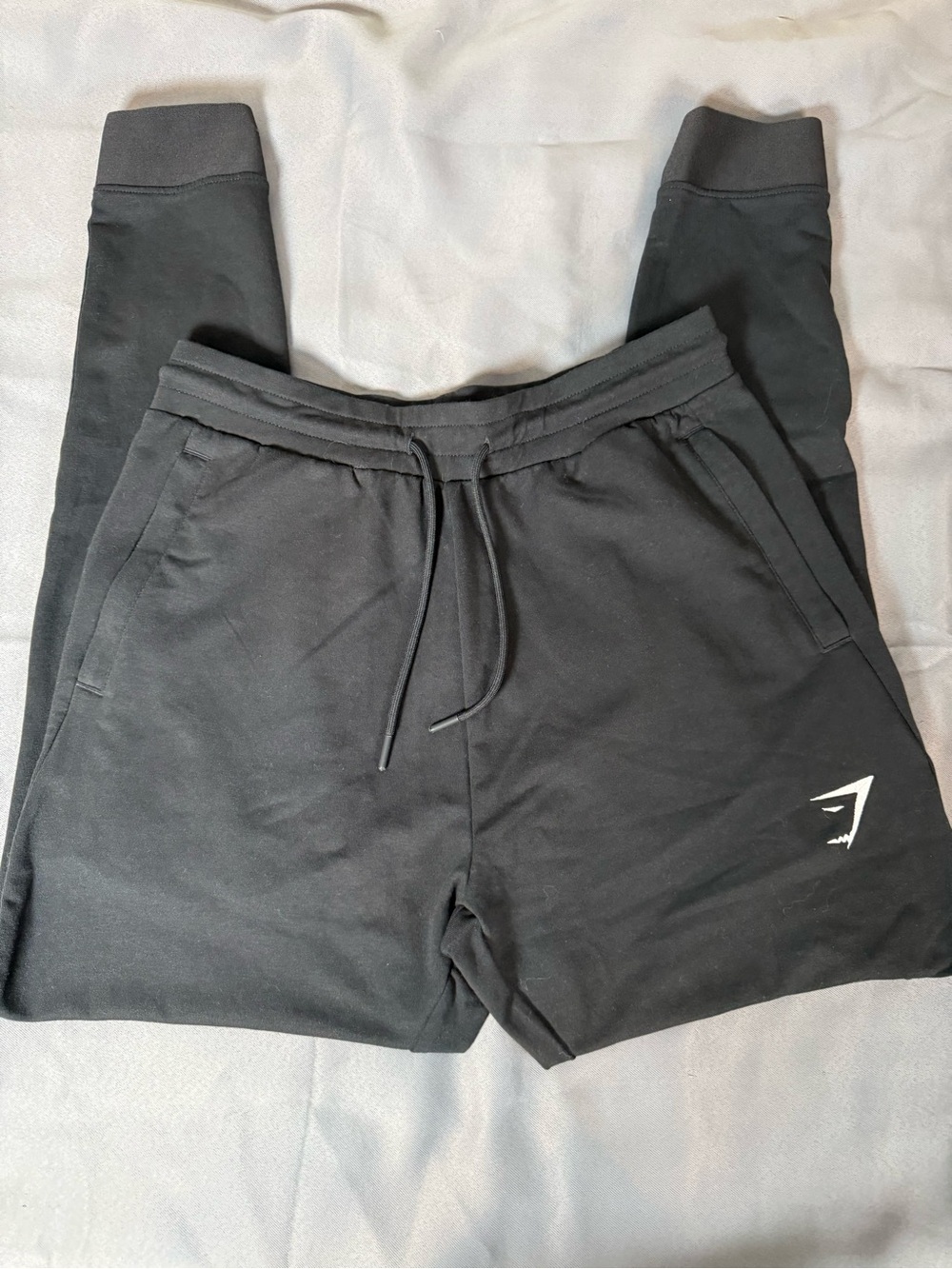Gymshark Men’s Black Jogger Sweatpants with Zippered Pockets